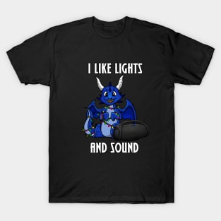 Light and Sound Blue Dragon RGB Lover T-Shirt